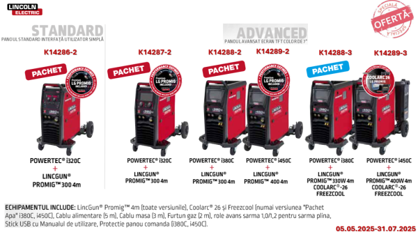 PROMOTIE DUCTIL Promotie POWERTEC i C PACK- DUCTIL/LINCOLN ELECTRIC